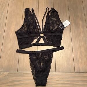 Lace Lingerie Two Piece Set